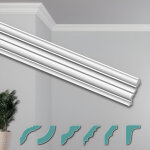 Heximo corniches de plafond modernes en polystyrne xps blanc, 2 mtres moulures dcoratives angles: ...