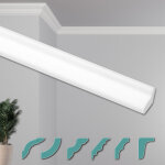 Heximo corniches de plafond modernes en polystyrne xps blanc, 2 mtres moulures dcoratives angles: ...