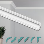 Heximo corniches de plafond modernes en polystyr�ne xps blanc, 2 m�tres moulures d�coratives angles: ...