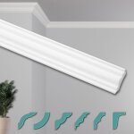 Heximo corniches de plafond modernes en polystyr�ne xps blanc, 2 m�tres moulures d�coratives angles: ...