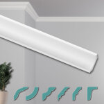 Heximo corniches de plafond modernes en polystyr�ne xps blanc, 2 m�tres moulures d�coratives angles: ...