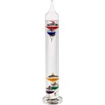 Objet de d�coration / thermom�tre de galil�e en verre / dimensions : 28 x 5, 5 cm