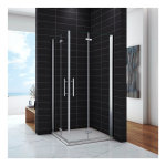Ocean sanitaire - ocean cabine de douche 110x70x195cm en 6mm verre anticalcaire insinstallation en angle ...