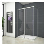 Ocean sanitaire - ocean cabine de douche 110x70x195cm porte de douche coulissante en verre anti - calcaire ...