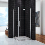 Ocean cabine de douche 90x90x195cm en 6mm verre anticalcaire insinstallation en angle mod�le de litens ...