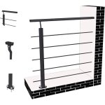 Ocean sanitaire - ocan garde - corps aluminium 100 cm - rampe d'escalier noir mat - intrieur & extrieur ...