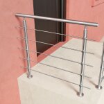 Ocan kit garde - corps inox201 120cm (5 traverses + main courante) pour balcons / escaliers / terrasses. ...
