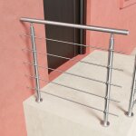 Ocan kit garde - corps inox201 80cm (5 traverses + main courante) pour balcons / escaliers / terrasses. ...