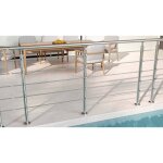 Oc�an kit garde - corps inox304 200cm (5 traverses + main courante) pour balcons / terrasses. usage int�rieur ...