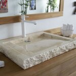 Vasque en crme  poser, oblik