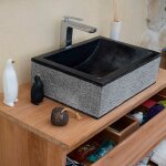 Ocean line - vasque en noir � poser, jones