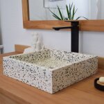 Ocean line - vasque à poser en terrazzo crème, arlecchino Ocean line - vasque à poser en terrazzo crème, arlecchino