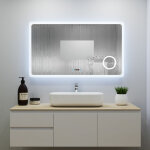 Ocean miroir salle de bain avec �clairage + miroir mural cosm�tique lumineux + 3couleurs led r�glables ...