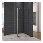 Ocean paroi de douche avec volet pivotant 100 + 30x200cm modle d' itaroi avec une barre carre 140cm ...