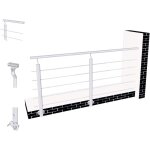 Ocean sanitaire - ocan garde - corps aluminium 200 cm - rampe d'escalier argent - intrieur & extrieur ...