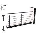 Ocean sanitaire - ocan garde - corps aluminium 200 cm - rampe d'escalier noir mat - intrieur & extrieur ...