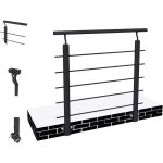 Ocean sanitaire - océan garde - corps aluminium noir 100cm - rampe d'escalier 100cm - fixation latérale ... Ocean sanitaire - océan garde - corps aluminium noir 100cm - rampe d'escalier 100cm - fixation latérale ...
