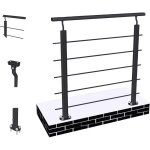 Ocean sanitaire - océan garde - corps aluminium noir 100cm - rampe d'escalier 100cm - fixation à plat ... Ocean sanitaire - océan garde - corps aluminium noir 100cm - rampe d'escalier 100cm - fixation à plat ...