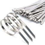 Odipie - 100 pi�ces attaches de c�ble robustes, collier de serrage inox en acier inoxydable serre - c�bles ...