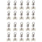 Odipie - 20 pi�ces rouleaux de rail planeur de voie de rideau plastique twin � roulettes en alliage d'aluminiu ...