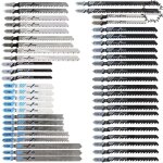 Odipie - jamais utilis�]48pcs lames de scie sauteuse � tige en t , fabriqu�es en hcs / hss, avec �tui ...