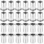 Odipie - 60 pices 304 crou  rivet en acier inoxydable m8 crou borgne  tte plate rivet filet crou ...