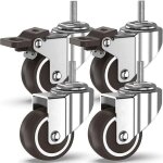 Odipie - jamais utilis�]roulettes pivotantes elle - 4 � tiges filet�es, roulettes pour meubles, roues ...