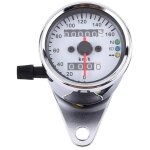 Odom�tre 1pc universel moto compteur vitesse indicateur jauge double affichage num�rique km / h(argent) ...