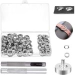 Oeillet couture kit de grommets 100 pi�ces - outils inox pour b�che en tissu, bricolage, craft - 6 mm ...
