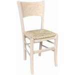 Chaise en bois brut lucy à peindre avec assise en paille Chaise en bois brut lucy à peindre avec assise en paille