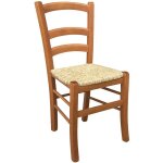 Chaise de salle à manger en bois venezia cerisier avec assise en paille palustre Chaise de salle à manger en bois venezia cerisier avec assise en paille palustre