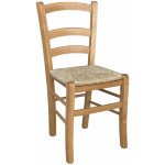 Chaise en bois venezia en noyer clair avec assise en paille palustre restaurant Chaise en bois venezia en noyer clair avec assise en paille palustre restaurant