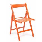 Okaffarefatto - chaise pliante peu encombrante en bois de hêtre orange maison pub mer jardin Okaffarefatto - chaise pliante peu encombrante en bois de hêtre orange maison pub mer jardin