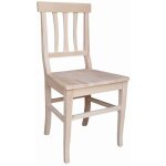 Chaise vittoria en bois brut � peindre avec assise en bois massif