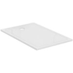 Porcher okyris + 140x90cm receveur de douche ultra plat 4 cm en grs, blanc (p021601)