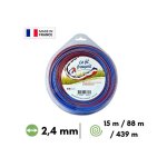 Fil débroussailleuse hélicoïdal 'le fil français' - 2, 4 mm 15m Fil débroussailleuse hélicoïdal 'le fil français' - 2, 4 mm 15m