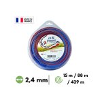 Fil débroussailleuse hélicoïdal 'le fil français' - 2, 4 mm 88m Fil débroussailleuse hélicoïdal 'le fil français' - 2, 4 mm 88m
