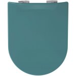Olfa - abattant uni wood slim double avec descente assiste bleu fonc 36. 5x48 cm