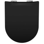 Olfa - abattant wc wood slim soft black mat - descente assiste - dclipsable