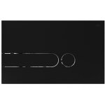 Oli bouton de chasse d'eau - ko?o slim 2 - noir - design moderne - r�sistant aux rayures