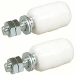 Olive de guidage nylon pour porte coulissante, lot de 2, fixation avec tige filete, application portail ...