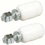Olive de guidage sup�rieure nylon, 2 unit�srouleaux pour porte coulissante, fixation avec tige filet�e, ...