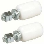 Olive de guidage sup�rieure nylon, 2 unit�srouleaux pour porte coulissante, fixation avec tige filet�e, ...