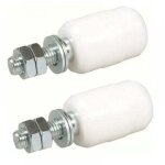 Olive de guidage sup�rieure nylon, 2 unit�srouleaux pour porte coulissante, fixation avec tige filet�e, ...