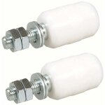 Olive de guidage sup�rieure nylon, 2 unit�srouleaux pour porte coulissante, fixation avec tige filet�e, ...