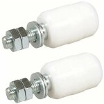 Olive de guidage sup�rieure nylon, 2 unit�srouleaux pour porte coulissante, fixation avec tige filet�e, ...
