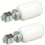 Olive de guidage sup�rieure nylon, 2 unit�srouleaux pour porte coulissante, fixation avec tige filet�e, ...