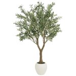Olivier artificiel pot blanc 180cm
