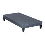 Olympe - literie sommier en bois tapissier kit 90x190 cm coloris gris ciment livr en kit