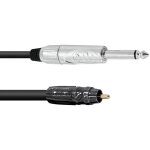 2 m fiche rca fiche jack 6, 3 mm c�ble adaptateur mono c�ble rca c�ble st�r�o connexion audio noir omnitronic ...